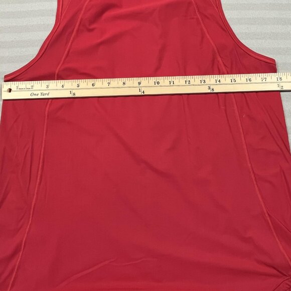 Lululemon Tank Top Womens Medium Red Vented Back High Low Hem Athletic Running - Picture 4 of 7